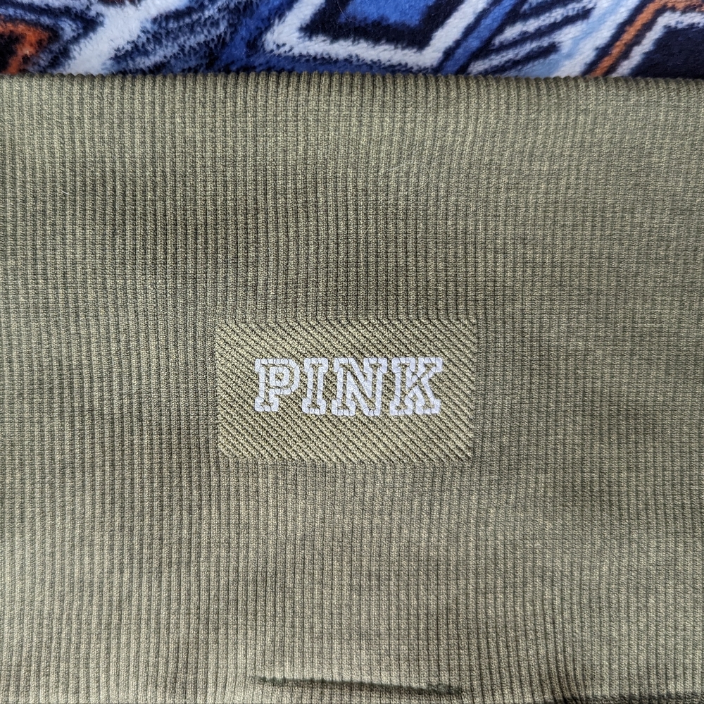 Victoria Secret Pink Olive Green Compression Leggings XS - Picture 7 of 8